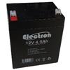 Electron Batteria Ermetica ricaricabile al Piombo 12V 4,5Ah 5Ah con connettore Faston 90 x 70 x 101
