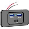 Generic Presa USB per camper, presa USB 12 V 72 W, presa USB RV, porte USB di ricambio per auto, autobus, camion, autobus, autobus