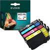 EVOKE 603 XL Set di cartucce compatibili con Epson XP-3100 XP-3150 XP-3155 XP-2100 XP-2150 XP-2155 (kit CMYK) 3880 pagine 49 ml