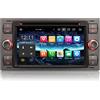 Erisin 7 pollici 8-Core 4GB+64GB Android 13 Autoradio Bluetooth Navigatore GPS per Ford Fiesta S-max C-max Focus Galaxy Mondeo Transit CarPlay senza fili Android Auto DAB+ DSP CD DVD WiFi RDS FM USB