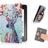 COCFOOKIW Custodia per 6 Pollici Kindle Paperwhite 5a/6a/7a Generazione, Cover Protettiva Alla Moda con Cinturino da Polso e Automatica Veglia/Dormire (Modello EY21 / DP75SDI)