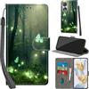 Haninsuze Cover per Honor 90 5G Custodia Cover Pelle Libro Portafoglio con Porta Carte Magnetica Protezione Antiurto Cuoio Flip Case Custodia Cover per Honor 90, Farfalla