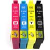 PRINKTONER Set completo di 4 cartucce di inchiostro E-T1636 Multipack compatibili per Epson WorkForce WF-2010W, WF-2510WF, WF-2520NF, WF2530WF, WF-2540WF, WF-2630WF, WF-2650DWF, WF-2660DWF.