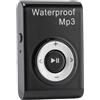 Jectse Lettore Mp3 Impermeabile per Nuoto, Lettore Musicale Mp3 Subacqueo con Cuffie Impermeabili, Memoria da 8 GB, Lettore Mp3 Sportivo Portatile per Surf Subacqueo Che Corre su Sci (BLACK)