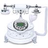 Frederimo Telefono anticato, vintage, retrò, telefono fisso, vecchia moda, nostalgia, scrivania, decorazione da tavolo, telefono bianco
