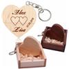 Gravidu18 Chiavetta USB personalizzata + confezione regalo in legno massiccio con incisione testo a scelta cuore amore matrimonio chiavetta flash drive 32/64/128 GB 3.0 idea regalo personalizzata (acero, 32 GB