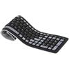 BELLIFFY Tastiera Wireless in Silicone Pieghevole 2.4g 107 Tasti Compatta per PC Portatile per Ufficio e Viaggi