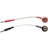 Fiab Coppia Adattatori per elettrodi elettrostimolatore da clip snap 4mm maschio trasforma in spinotto pin maschio 2mm