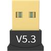 Povanjer Adattatore wireless per desktop, adattatore USB wireless per PC - ricevitore wireless 5.3 per PC - ricevitore Dongle, ricevitore trasmettitore USB wireless, per computer