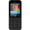 Nokia A00023207 215 Smartphone Dual-Sim(5, 08 cm Display, 0,3 fotocamera da, GSM-Dual Band, 8MB RAM, Bluetooth 3,0, Micro - USB 2,0) Nero