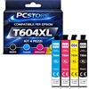 PcStore Cartucce Compatibili Epson 604XL - Kit 4 Colori Nero Ciano Magenta Giallo - per XP-2200 XP-2205 XP-3200 XP-3205 XP-4200 XP-4205 WF-2910DWF WF-2930DWF WF-2935DWF WF-2950DWF