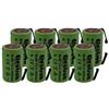 Electron 8x Batteria ricaricabile Ni-Mh 1/2 A 1,2V 1000mAh con linguette lamelle terminali a saldare per pacco pacchi batteria lampada di emergenza 1/2A 2/3A 2/3AF 2/3 A AF 29x17mm 17x29mm