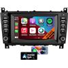 CHARGONIC Auto Stereo Android 13 per Mercedes Benz Classe C W203/CLK W209, 8 Pollici Schermo Touch, Supporta Navigazione, Carplay, Android Auto, Bluetooth, WiFi, MirrorLink, Controllo Vocale (8core 4GB+64GB)