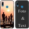 Yoedge Cover Personalizzata Custodia per Huawei P20 Lite 5,84 Personalizzato con Foto Testi Disegni Personalizza Custodia Immagine, Antiurto Nero Personalizzabili Case per Huawei P20 Lite
