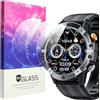 Blueshaweu 3 Pezzi Vetro Temperato Compatibile per OUKITEL BT15 1,52" Smartwatch, Pellicola Protettiva Schermo in Vetro Temperato Alta Risoluzione Compatibile con BT15 1,52" Smartwatch (Glass)
