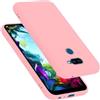 Cadorabo cover compatibile con LG K40S, cover in silicone liquido per K40S, custodia in silicone, resistente ai graffi e agli urti sottile cover protettiva - LIQUID ROSA