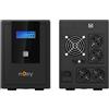NJOY Cadu 2000 Gruppo di Continuità 2000VA 1200 Watt, Line Interactive, Display LCD, AVR, HID USB, Protezione LAN 1Gb/s, 4 Uscite Schuko, Software per Gestione UPS, 2 Batterie 12V-9Ah