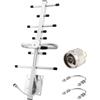 Kaunosta Antenna direzionale Yagi 4G LTE 698-2700 Mhz ad alto guadagno 10dBi con N femmina + N maschio a SMA femmina, antenna esterna a banda larga per ripetitore del segnale del telefono cellulare