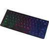 REITINGE Tastiera sottile con cavo 78keys Piccola tastiera Colorata Retroilluminazione a LED Carattere Keycaps traslucidi per ufficio e gioco