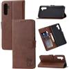 Beajew Cover per Honor 20 Pro Flip Custodia in Pelle PU, Cover Portafoglio,Funzione Supporto,Magnetica,Slot Schede,Protettiva Custodia Resistente Antiurto,Premium Wallet Libro Case-Marrone
