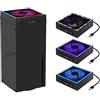 Generic Ventola di Raffreddamento con 2 Porte USB Ventola di Raffreddamento Radiatore LED per Xbox Serie X Ventola di Raffreddamento con 7 modalità di Illuminazione per XSX