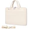 ENEN Spalla Custodia Borsa per Laptop, Compatibile con 13-15.6 Pollici Computer Portatile, Sleeve per Laptop Elegante, Ideale per i viaggi, la scuola o l'ufficio (15.6 pollici,Beige)