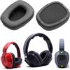 V-MOTA Cuscinetti di ricambio per auricolari in pelle, compatibili con Skullcandy Crushers 2.0 Granny Floral (nero) (Crushers 2.0)