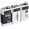 ANSMANN MaxE 8,4V E-Block Tipo 300mAh Batteria Ricaricabile NiMH (3x) 6F24