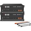 Pylontech 2X US5000 LiFePO4 Batteria 9,6kWh con set di cavi di collegamento per inverter, 015655-006