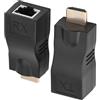 Cocoarm 2 convertitori HDMI a RJ45, convertitore HDMI Extender 30 m, cavo singolo extender di rete, convertitore di prolunga tramite CAT-5e CAT6