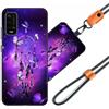 JEZSTHAI Cover Compatibile con Wiko Power U20 Custodia in Silicone TPU Morbido con Cordino/Laccio Tracolla Cellulare,Antiurto AntiGraffio Protettiva Bumper Case con Disegno Motivi,Cover*A01