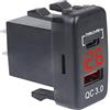 DAGIJIRD DC 12-24V Ricarica Rapida Caricabatteria Da Auto Presa Display Digitale di Tensione LED Dual USB QC3.0 Adattatore di Alimentazione per Toyota