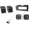 Generico kit Mascherina Autoradio Nera - Casse Altoparlanti nere -Antenna Specifica per Panda 4x4 dal 1986 al 2003 autoradio stereo audio ws3040
