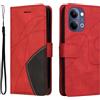 Klapber Custodia per Vivo Y21 5G Custodia in Pelle Cover Case Portafoglio con Slot per Schede e Chiusura Magnetica in Silicone Cover per Vivo Y21 5G, Rosso