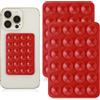 EHOTER 2 custodie in silicone con ventosa per telefono, supporto adesivo per telefono, supporto antiscivolo per accessori mobili (rosso)