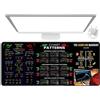 Generic Day Trading - Tappetino per grande coperta da tavolo, lavabile, motivo grafico e candeliere, decorazione da tavolo per casa, studio, scuola