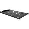 Mach Power Mensola Rack 19 1U Ventilata, Acciaio Verniciato Polvere, Portata 45Kg, Profondità 300mm, Fissaggio 4 punti con profondità a partire da 450mm, colore nero (AR-66FSB)