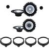 IPNOSIS Kit 6 Casse ALPINE SXE-1750S + SXE-1725S per Nissan Micra dal 2007 in poi, Qashqai II dal 2013 al 2024, Leaf dal 2010 al 2017, Rogue dal 2007 al 2015 + vedi altri modelli con 2 Supp. Ant, 2 Supp Post
