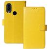 Lankashi Premium Custodia Portafoglio in PU Pelle Supporto Caso Guscio Protettiva Cover Flip Skin Case per Cat S62 PRO 5.7 (Giallo)