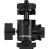 Walimex pro Mini testa a sfera portatile a doppia slitta, attacco da 1/4, max 5 kg, girevole a 360° e orientabile a 180°, per stativi treppiedi fotografici fotocamere, luce LED, smartphone