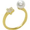 MAYUMI Anello in argento 925 con perle