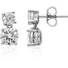 LUXURY MILANO Orecchini a lobo in argento 925 con zirconi
