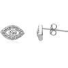 LUXURY MILANO Orecchini a lobo in argento 925 con zirconi