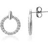 LUXURY MILANO Orecchini a lobo in argento 925 con zirconi