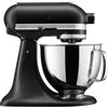 Kitchenaid Planetaria - Artisan - Robot da Cucina con testa inclinabile e 3 accessori - 4.8 L - Impastatrice - Color Nero Opaco