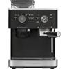 KitchenAid Macchina da caffè espresso semiautomatica con macinino integrato - 15 impostazioni di macinatura, controllo PID, pompa 15 bar, beccuccio vapore e design in acciaio inox - Ghisa nero