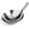 LRTYZBD Padella wok in acciaio inox antiaderente per tutti i piani cottura a induzione inclusi. Mantenere il manico fresco-bocca diametro 40 cm