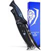 DALSTRONG Fillet Knife - 7 inch Flexible Blade - Night Shark Series - 7CR17MOV High Carbon Steel - Titanium Coated Blade - Water Outdoor & Fishing - Polypropylene Handle - Nylon Sheath - NSF Certified