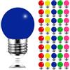 MAYCOLOR Lampadine Colorate E27 3W Equivalenti 30W, 240 Lumen, AC 220-240V, Lucine da Esterno Giardino per Natale Matrimonio Festa Giardino Patio, 40 Pezzi
