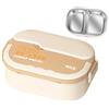 Generico Kids Lunch Box, Microwave Secure Container, Leakproof Stainless Steel Compartments, Insulated Lunch Containers for Work School Offices Picnic Travel, 9.06x5.51x3.35 inches